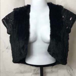 Armani rabbit fur shawl